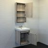 Шкаф-зеркало Comforty Вена 45см дуб дымчатый