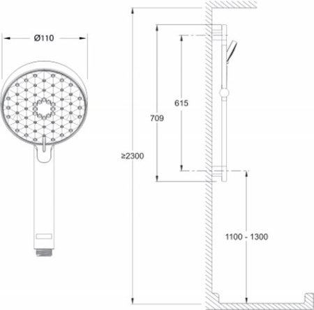 Душевой гарнитур Jacob Delafon Awaken Geometric E99898RU-CP