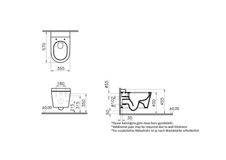Унитаз подвесной Vitra Nest 5176B003-6233