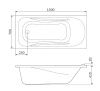 Акриловая ванна Am.Pm Sense 150x70 W76A-150-070W-A