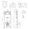 Инсталляция Am.Pm c унитазом Inspire с микролифтом, кнопка черная IS450A38.501700