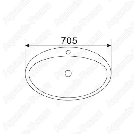 Раковина CeramaLux TR422 70см встраиваемая сверху