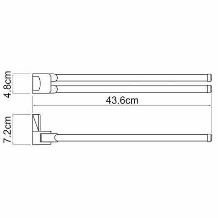 Полотенцедержатель двойной WasserKRAFT Leine K-5031