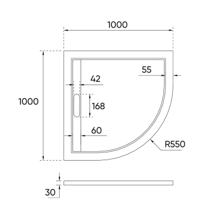 Душевой поддон Veconi Tezeo Stone TZ-05 100x100