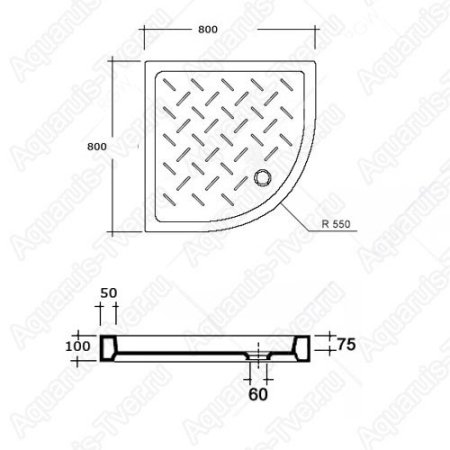 Душевой поддон RGW CR/R-088 80x80