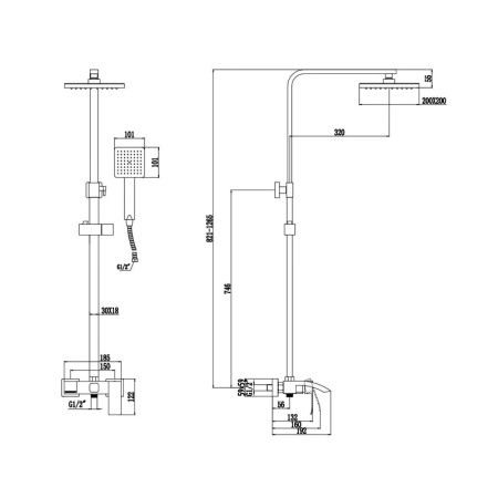 Душевая система Fmark FS8645C