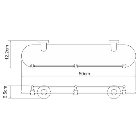 Полка WasserKRAFT Isen K-4044