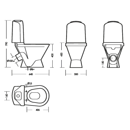 Унитаз-компакт Sanita Luxe Classic WC.CC/Classic/2-TM/WHT.G/S1