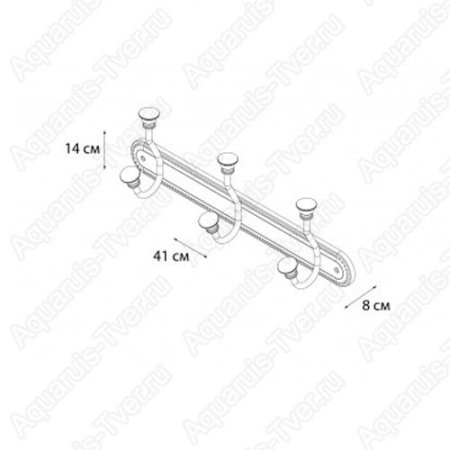 Планка Fixsen Adele 3 крючка FX-55005-3