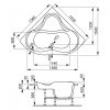 Акриловая ванна Vagnerplast Iris 143x143