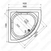 Акриловая ванна Aquatek Юпитер 150x150 с экраном