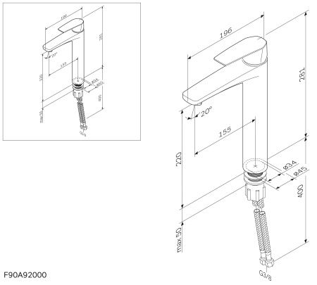 Смеситель для раковины Am.Pm Gem F90A92000