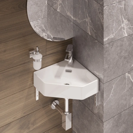 Раковина Sanita Luxe Line 49.4см WB.CR/Line/35-C/WHT.G/S1