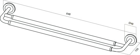 Полотенцедержатель двойной Am.Pm Serenity 65см A40336400