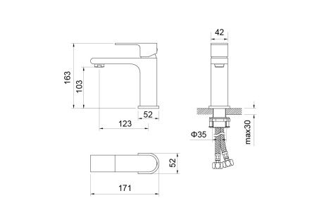 Набор смесителей Aquatek Лира 3в1 AQ1431CR