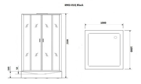 Душевая кабина Niagara NG-6902-01Q BLACK