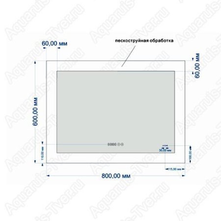 Зеркало Cersanit 80см с LED подсветкой, подогревом и часами KN-LU-LED060*80-p-Os