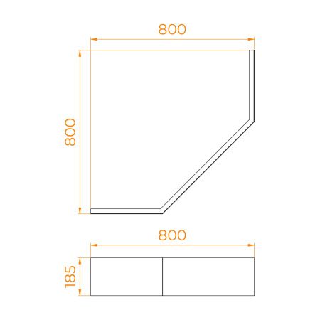 Панель для душевого поддона RGW Style TR 80x80