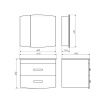 Тумба Comforty Лаура 60-2 00003129351CF с раковиной Quadro-60