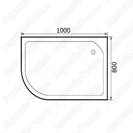 Душевой поддон River 100/80/24 R