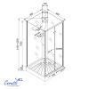 Душевая кабина Cerutti Bella 90F 90x90 BELLA90F