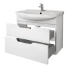 Тумба с раковиной Dreja Eco Laguna Plus 75 99.0106 белый глянец