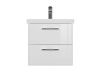 Тумба Cersanit Lara 50 белый глянец с раковиной Moduo 50