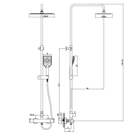 Душевая система Lemark Yeti LM7860C Душевая система Lemark Yeti LM7860C