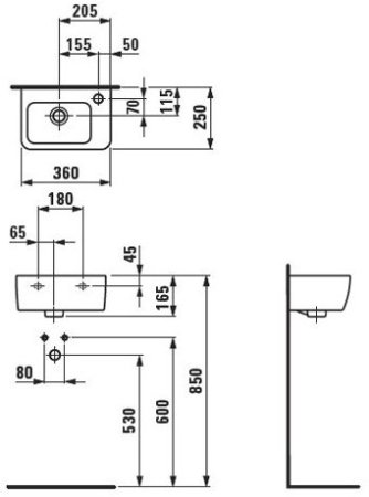 Раковина Laufen Pro A 35см подвесная/накладная