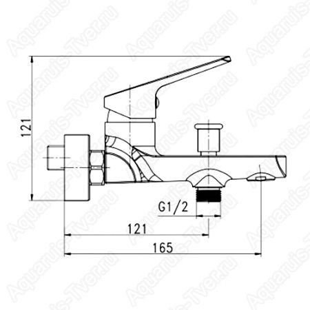 Смеситель для ванны Cersanit Flavis 63035