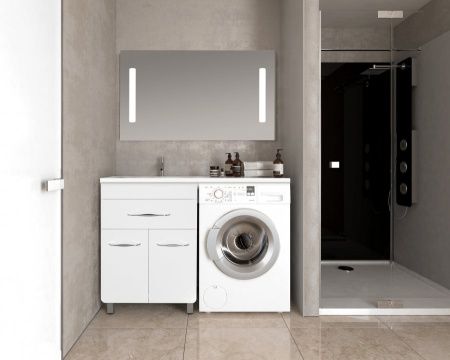 Тумба Style Line Валеро 120 (L) с раковиной Estetus ЛС-00000578+СС-00002388