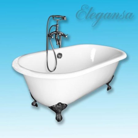 Чугунная ванна Elegansa Gretta 170x75 (хром)