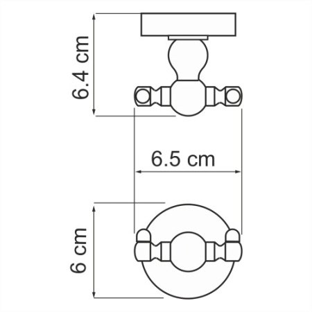 Крючок двойной WasserKRAFT Aland K-8523D