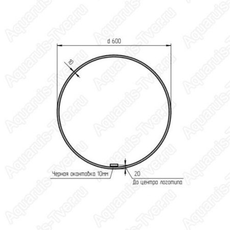 Зеркало Cersanit Eclipse 60см с LED подсветкой и бесконтактным выключателем 64146