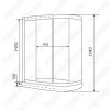 Душевая кабина Timo TE-0702 120x80 (L)