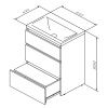 Тумба с раковиной Am.Pm Gem S 60 графит матовый M91FSX0602GM