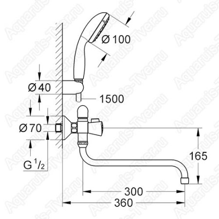 Смеситель Grohe Costa S для ванны