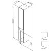 Пенал Am.Pm Gem 30 (R) белый M90CHR0306WG