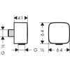 Шланговое подключение Hansgrohe Fixfit 26457000