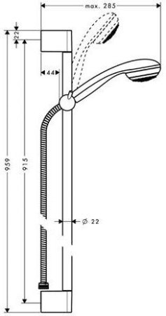 Душевой гарнитур Hansgrohe Crometta Unica'С 27729000