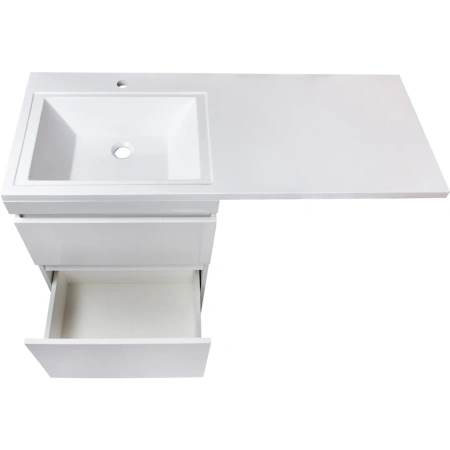 Тумба Style Line Даллас 130 (L) с раковиной Estet СС-00002348+СС-00000541