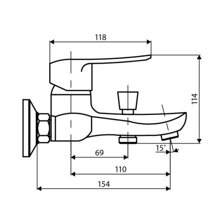 Смеситель для ванны  Dorff Ultra D5010000