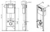 Инсталляция Cersanit Vector с унитазом Cersanit Carina XL с микролифтом кнопка хром матовый 64440