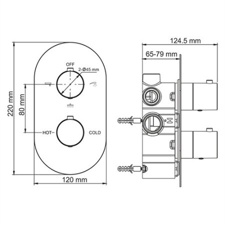 Смеситель WasserKRAFT Berkel 4844 Thermo