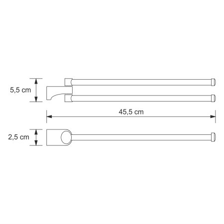 Полотенцедержатель двойной WasserKRAFT Kammel K-8331