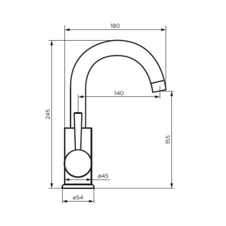 Смеситель для раковины Dorff Logic D3002101SS