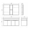 Тумба Comforty Дуэт-125 00-00009925CF с раковиной Гармония-125