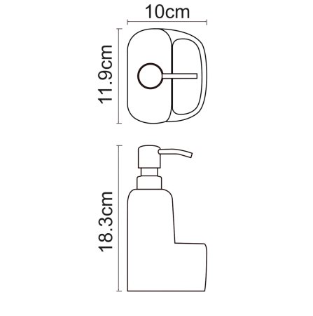 Дозатор с емкостью для губки WasserKRAFT K-8499BLACK