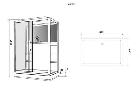 Душевая кабина Grossman Alba GR-227L 120х90 (L) GR227L