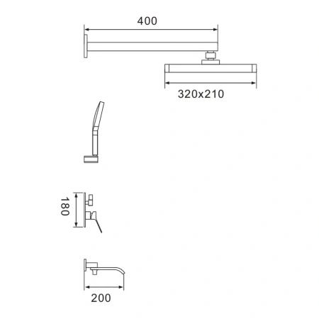 Душевая система Shevanik S4035G
